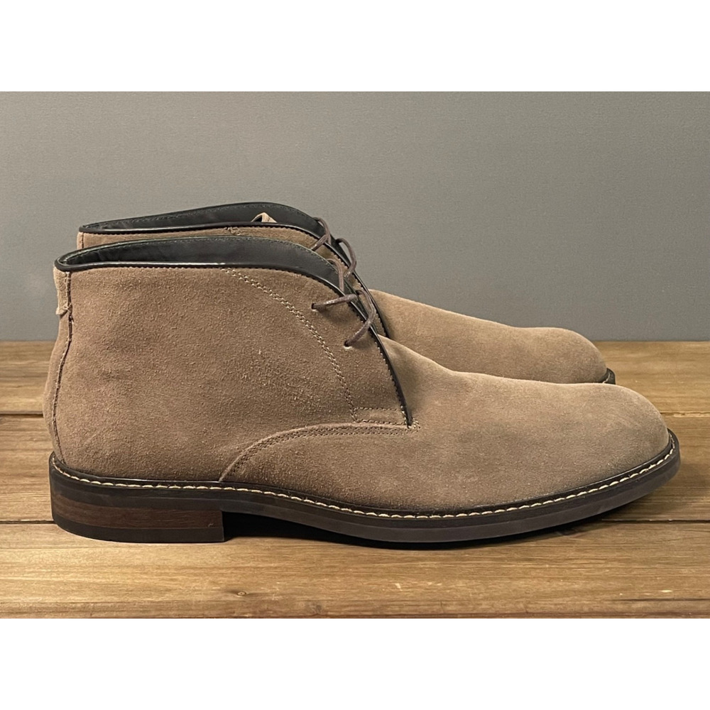 Nordstrom Men's Blaine Chukka Boots Size 11.5 Gray Taupe Suede Lace Up